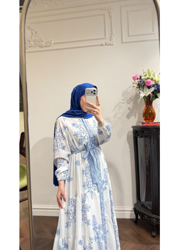 MİORİ BLUME ELBİSE EKRU